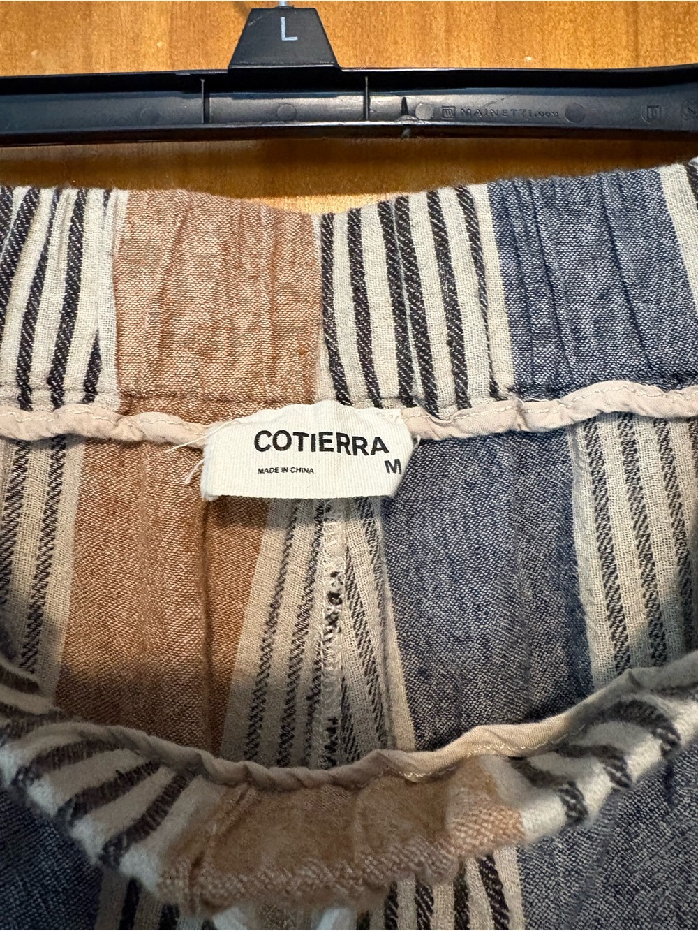 NWOT Cotierra Stripe Linen Blend Balloon Pants-Light Brown, Navy, Black, Beige - Picture 2 of 9